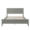 NicBex Modern White/Gray Platform Bed Frame with Headboard,Solid Wood Full/Queen/King Bed Frame with Slat Support,No Box Spring Required,Easy Assembly - 4 of 4