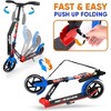 Hurtle Foldable Kick Scooter - Lightweight Alloy Deck with High Impact Wheels - Adjustable Handlebar - 3 of 4