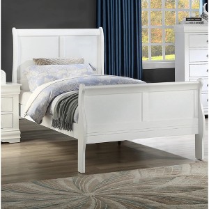 Twin Size Wooden Platform Bed with Headboard for Bedroom - 1 of 4