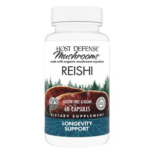 Host Defense Reishi Capsules, Mushroom Supplement, Unflavored - 1 of 4