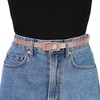 Allegra K Women's Thin Nonporous Rectangle Buckle Plus Size Jeans Dress Waist Belts - 4 of 4