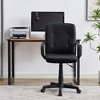 VECELO Home Office Desk Chair with Armrests, Mid Back Adjustable Height - 2 of 4