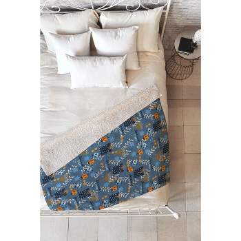 Marni Love and Light Blue Hanukkah Fleece Blanket - Deny Designs