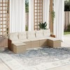 vidaXL Garden Sofa Set Beige - 2 of 4