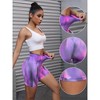 INSPIRE CHIC Women's High Waist Tie Dye Tummy Control Workout Running Biker Thigh Slimmer - 3 of 4