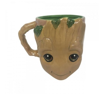 An Adorable 3D Baby Yoda Head Ceramic Mug