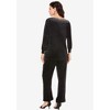 Roaman's Women's Plus Size Rhinestone-Detailed Velour Set - image 3 of 4