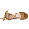 Allegra K Women's Open Toe Crisscross Block Heeled Lace Up Sandals - 4 of 4
