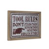 Cheung's Ronan Galvanized "Tool Rules" Wall Sign - 2 of 4
