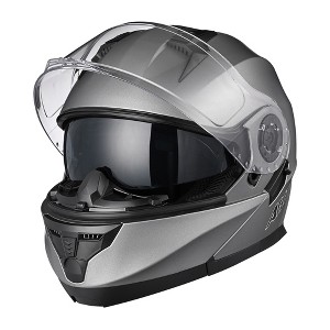 AHR Modular Full Face Motorcycle Helmet Flip up Dual Visor Motocross DOT S/M/L/XL/XXL - 1 of 4