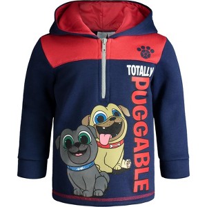 Disney Mickey Mouse Puppy Dog Pals Toy Story Cars Lion King Winnie the Pooh Monsters Inc. Fleece Half Zip Hoodie Toddler - 1 of 4