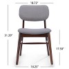 CAVINAS Dining Chairs Kitchen Chairs Set of 2 Modern Kitchen Island Chairs, Wooden Frame Chairs with Footrest for  Kitchen - 3 of 4
