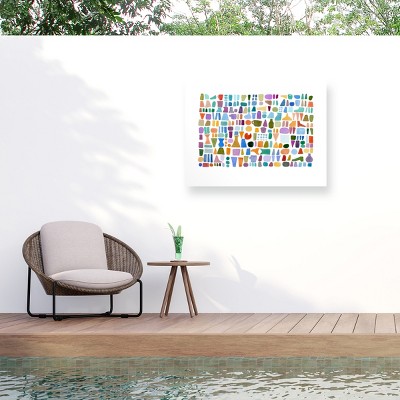 Trademark Fine Art - Louise van Terheijden Beach Combing Matted Framed Art