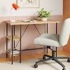 Wood and Metal Desk with Shelves Natural - Room Essentials™ - 2 of 4