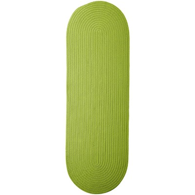 Colonial Mills Boca Raton - Bright Green 2 Ft x7 Ft Runner (Oval) Rug Indoor/Outdoor 100% Polypropylene