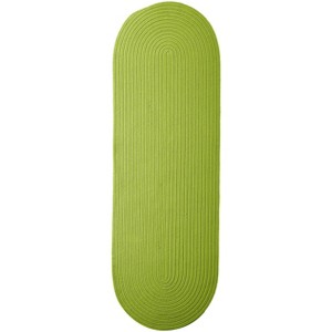 Colonial Mills Boca Raton - Bright Green 2 Ft x7 Ft Runner (Oval) Rug Indoor/Outdoor 100% Polypropylene - 1 of 4