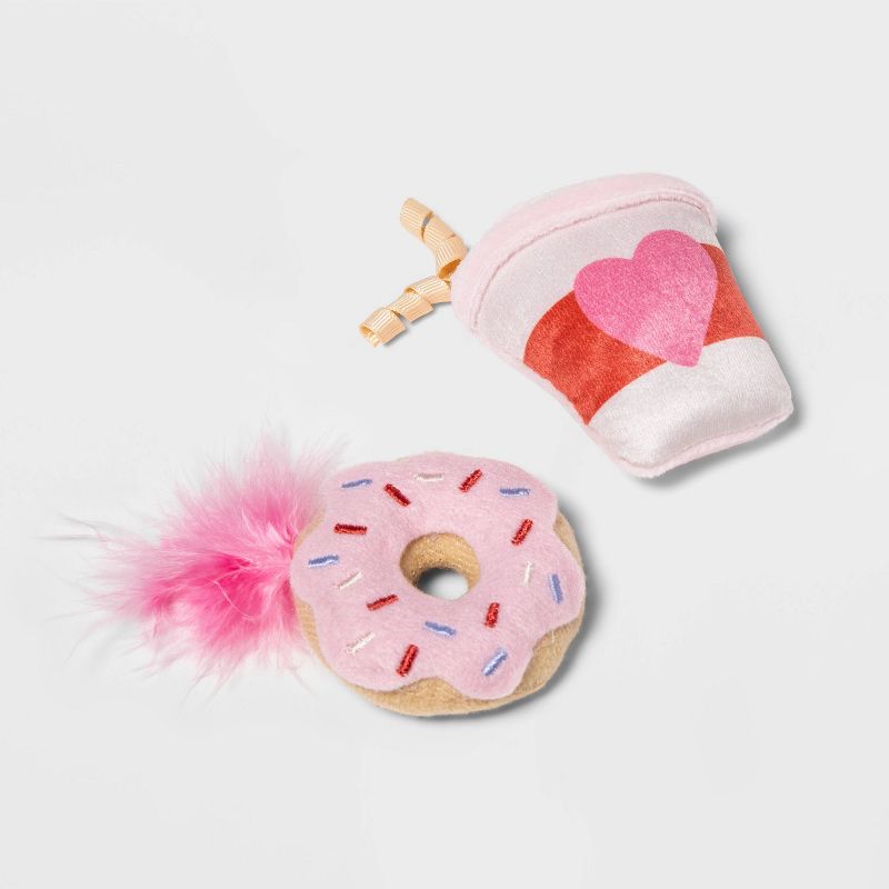 Coffee &#38; Donut Cat Toy Set - 2pk - Boots &#38; Barkley&#8482;, 3 of 6