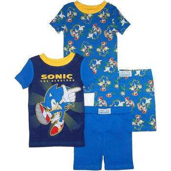 Sonic The Hedgehog Little/Big Boy's 4-Piece Cotton Pajama Set