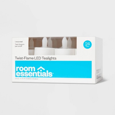 24ct Twist-flame Led Tealight Candles (white) - Room Essentials™ : Target