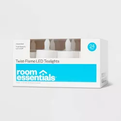 24ct Twist-Flame LED Tealight Candles (White) - Room Essentials™