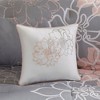 Sapphtopaz Printed Cotton Sateen Comforter Set – Oversized Floral Print Bedding with Bed Skirt, Shams & Decorative Pillows, 7-Peice Quilt Bedding Set - 4 of 4