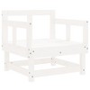 vidaXL Patio Chairs 2 pcs White Solid Wood Pine - 3 of 4