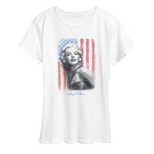 Women's - Marilyn Monroe - Marilyn Soft Flag Short Sleeve Graphic T-Shirt - 1 of 4