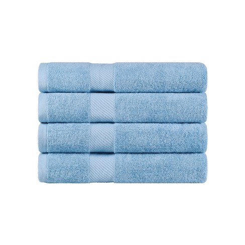 Premium Cotton Solid Plush Heavyweight Hotel Luxury Bath Towel Set, Navy  Blue - Blue Nile Mills