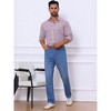 INSPIRE CHIC Men's Long Sleeve Checked Point Collar Plaid Dress Shirt - 2 of 4