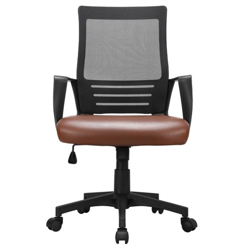 Costway Mid-back Mesh Chair Height Adjustable Executive Chair W/ Lumbar  Support : Target