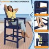 Karl Home | 28.7 in. HDPE Outdoor Tall Adirondack Bar Chair With Cup Holder - 2 of 4