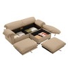 NicBex Couches for Living Room Modern  Accent Chair Couch Velvet Fabric Upholstered Single Sofa With Fluffy Pillows and Storage Function - 4 of 4