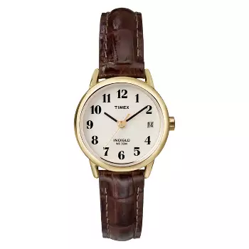 Vermindering verklaren Nauwgezet Women's Timex Easy Reader Watch With Leather Strap - Silver/red Tw2p68700jt  : Target