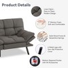 Dyonery 71" Convertible Futon Sofa Bed,Modern Memory Foam Futon Couch with Detachable Cushion,Adjustable Backrest & Armrest - 3 of 4
