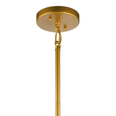 Classic Gold 18.25" Pendant Light with Satin Etched Glass