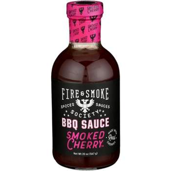 Fire & Smoke Society Smoked Cherry BBQ Sauce - Case of 6 - 20 oz