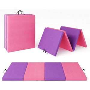 Foldable Gymnastics Mat, Exercise Mats & Gymnastics Tumbling Mats,2"Thick Portable Home Gym Floor Pad for Yoga,Pilates,Aerobics&Martial Arts Training - 1 of 4