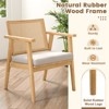 Tangkula Set of 2/4 Dining Chairs Rubber Wood Kitchen Chair with Padded Seat & Hollowed Backrest Rustic Dinner Chair - image 4 of 4