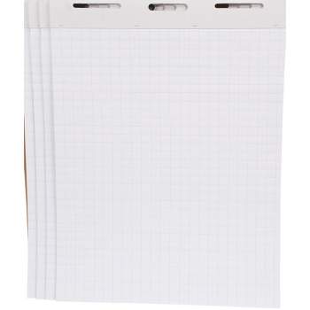 3M Flip Charts - 40 Sheets - Plain - Stapled - 18.50 lb Basis Weight - 25  x 30 - White Paper - Resist Bleed-through, Heavyweight, Sturdy Back,  Cardboard Back - 2 / Carton - Filo CleanTech