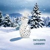Nambe Holiday Snowman Luminary – Designer Candle Holder with Circle Cutouts for Candlelight Glow, Festive Holiday Centerpiece, Alloy Sculptural Décor - 2 of 4