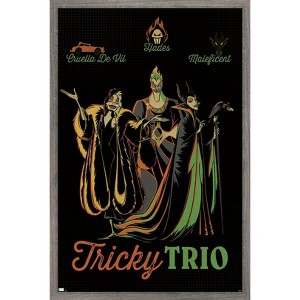 Trends International Disney Villains - Tricky Trio Framed Wall Poster Prints - 1 of 4