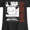 Girls' - Avatar: The Last Airbender - Katara and Aang Grid Fitted Short Sleeve Graphic T-Shirt - 2 of 4