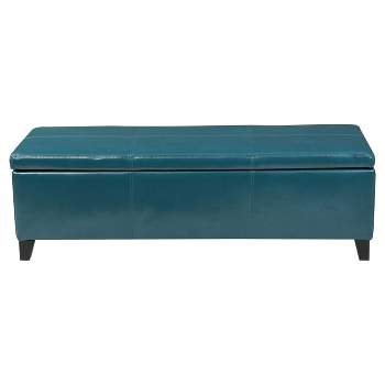 Lucinda Faux Leather Storage Ottoman Bench - Christopher Knight Home