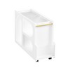 MAYEERTY 31.5x11.8x23.1 Modern Mobile End Table with Lockable Wheels for Living Room, White - 3 of 4