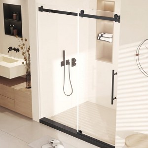 Sliding Glass Shower Door, Sliding Bathroom Door, Glass Shower Doors for Walk in Shower, Waterproof Seal&Easy Installation,10mm Tempered-Glass - 1 of 4