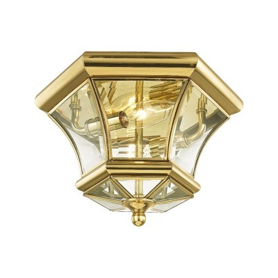 Livex Lighting Monterey/Georgetown 2 - Light Flush Mount in  Polished Brass