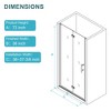 NicBex Shower Door 30"W x 72"H Fold Frameless Shower Door with 1/4" (6mm) Tempered Glass for Small Spaces - 3 of 4