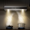 VEVOR Under Cabinet Range Hood, 30 Inch Kitchen Vent Hood, 900CFM Dual Motors Stainless Steel Stove Hood,with Gesture & Touch Control, Light, Silver - 2 of 4