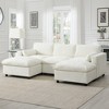 Whisen Modern Design Chenille Modular Sectional Sofa with Storage Pockets, Pillows and 2 Movable Ottomans - 2 of 4