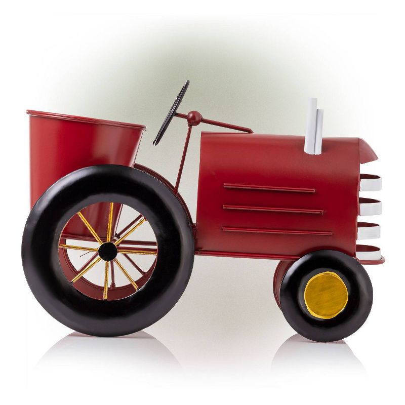 7&#34; Planter Novelty Tractor Red - Alpine Corporation, 4 of 7